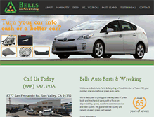 Tablet Screenshot of bellsautoparts.com